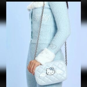 Hello Kitty Forever 21 NWT Deadstock Blue Angel Quilted Crossbody Bag